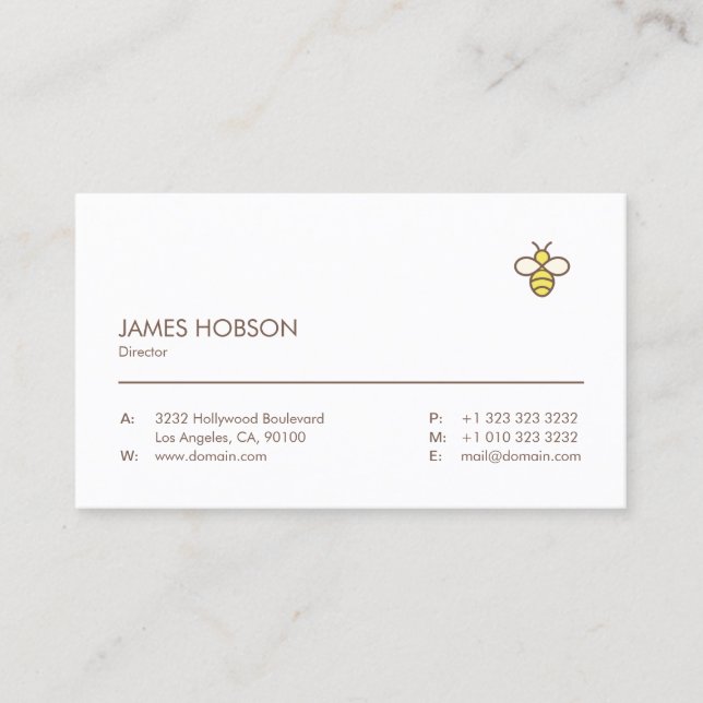 Carte De Visite Élégant minimaliste professionnel (Devant)