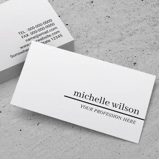 Carte De Visite Élégant minimaliste professionnel