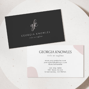 Carte De Visite Élégant minimaliste Professionnel Rosé clair