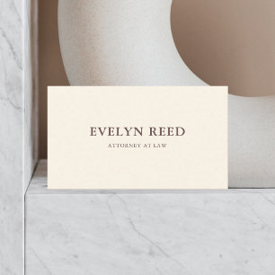 Carte De Visite Élégant minimaliste Simple Beige