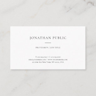 Carte De Visite Élégant minimaliste tendance moderne simple Modèle