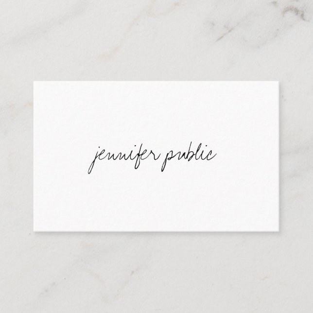 Carte De Visite Élégant Modèle moderne écriture manuscrite Script  (Devant)