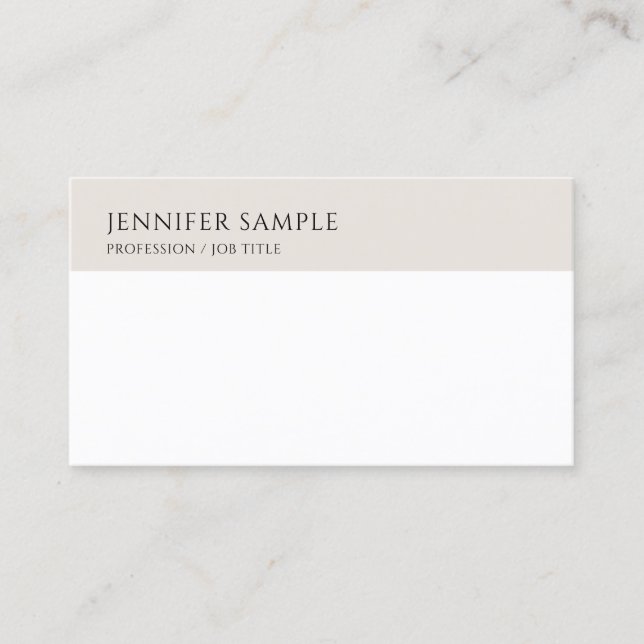 Carte De Visite Élégant Modèle moderne simple tendance sur mesure (Devant)