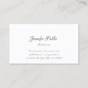 Carte De Visite Élégant Modèle professionnel simple écrit main