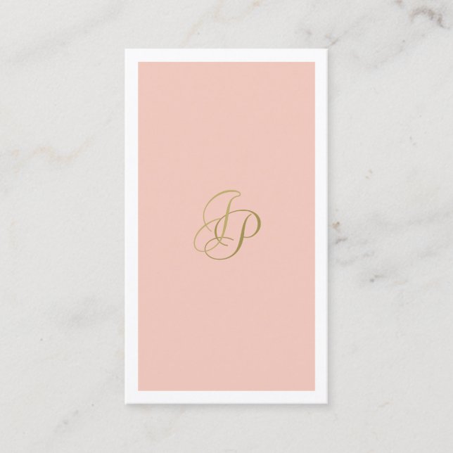 Carte De Visite Élégant Modèle tendance Monogram Calligraphié (Devant)