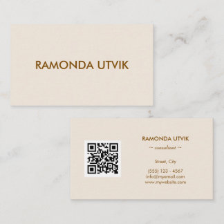 Carte De Visite Élégant Moderne avec code QR