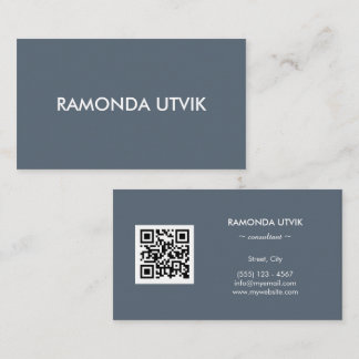 Carte De Visite Élégant Moderne avec code QR