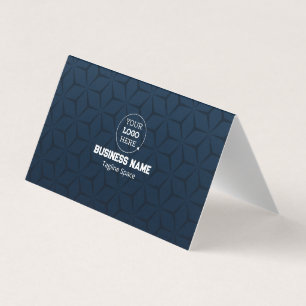 Carte De Visite Élégant Moderne Bleu et Blanc Professionnel