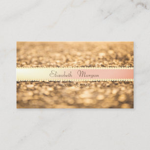 Carte De Visite Elegant  Moderne Bokeh Pailletant, Perles