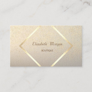 Carte De Visite Elégant moderne, Cadre Or, Confetti