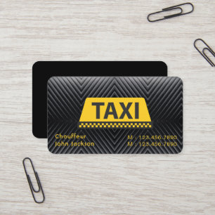 Carte De Visite Elégant Moderne Classy uber taxi noir