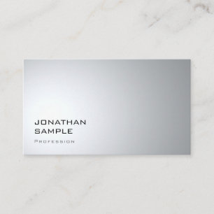 Carte De Visite Élégant moderne élégant sobre Silver Professional