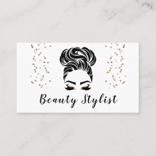 Carte De Visite Élégant Moderne Étincelle Beauté Styliste