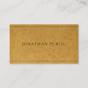 Carte De Visite Élégant Moderne Faux Papier Kraft Unique Simple