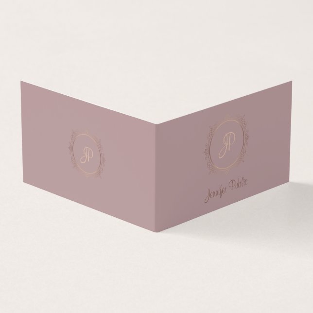 Carte De Visite Élégant moderne manuscrit Script Modèle Luxe (Extérieur)