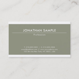 Carte De Visite Elégant Moderne Minimal Design tendance Plaine Lux