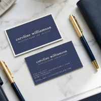 Élégant Moderne Minimaliste Tendance Bleu Marine