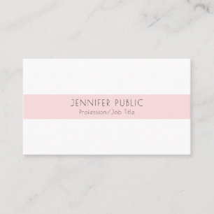 Carte De Visite Élégant Moderne Pink Simple Plat