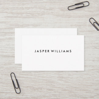 Carte De Visite Élégant Moderne Professionnel Minimaliste Blanc