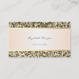 Carte De Visite Élégant Moderne Professionnel,  Paillettes Dorées