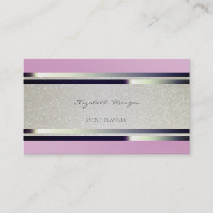 Carte De Visite Elégant moderne rayé, Parties scintillant