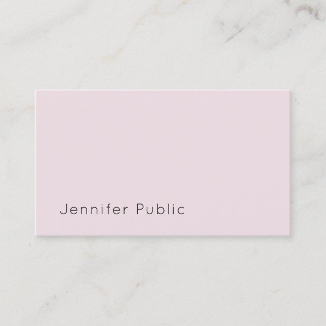 Carte De Visite Élégant moderne simple gracieux violet rose plaine (Devant)