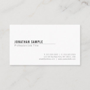Carte De Visite Élégant moderne simple lisse minimaliste créatif