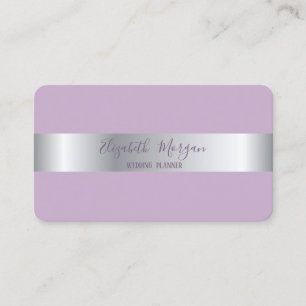 Carte De Visite Élégant Moderne Simple, Minimaliste, Silver Stripe