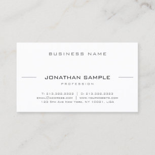 Carte De Visite Élégant Moderne Simple Plain tendance Professionne
