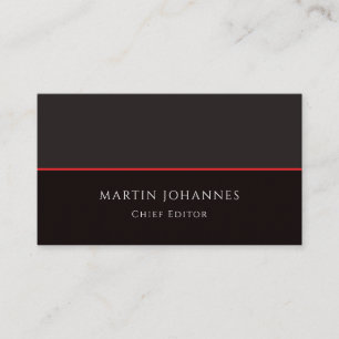 Carte De Visite Élégant Moderne Simple Style Gris Noir Minimaliste