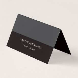 Carte De Visite Élégant Moderne Simple Style Gris Noir Minimaliste