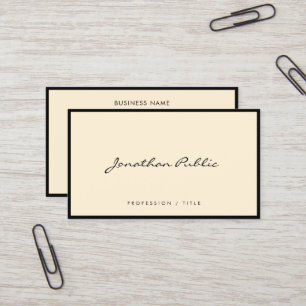 Carte De Visite Élégant Moderne Simple Typographie Script Luxe