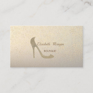 Carte De Visite Élégant moderne talon haut, Confetti Or