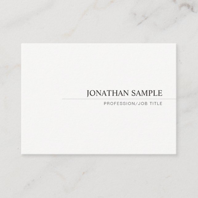 Carte De Visite Élégant moderne tendance minimaliste professionnel (Devant)