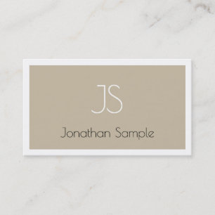 Carte De Visite Élégant Monogram Elite Design élégant simple luxe