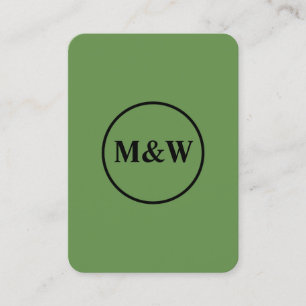 Carte De Visite Élégant Monogram Professional