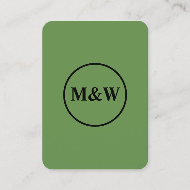 Carte De Visite Élégant Monogram Professional (Devant)