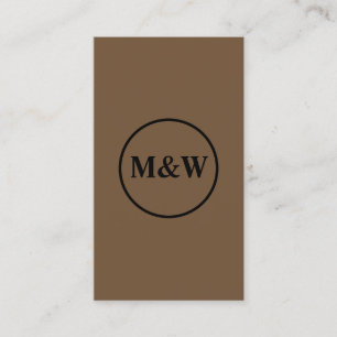 Carte De Visite Élégant Monogram Professional