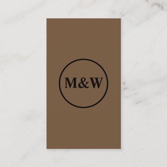 Carte De Visite Élégant Monogram Professional (Devant)
