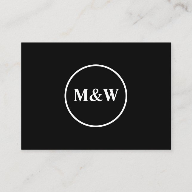 Carte De Visite Élégant Monogram Professional (Devant)