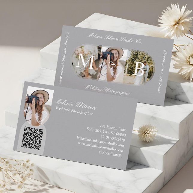 Carte De Visite Elegant Monogram Wedding Photographer Arch Photos (Elegant Monogram Wedding Photographer Arch Photos Business Card)