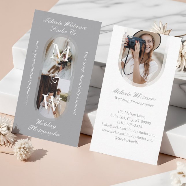 Carte De Visite Elegant Monogram Wedding Photographer Arch Photos (Elegant Monogram Wedding Photographer Arch Photos Business Card)
