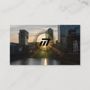 Carte De Visite Élégant monogramme architecture moderne bâtiments