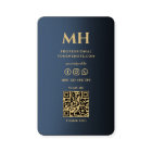 Élégant Monogramme bleu brillant Professionnel Mod