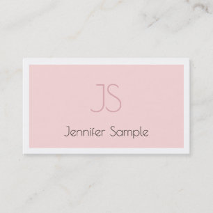 Carte De Visite Elégant Monogramme Design minimaliste Plaine Luxe