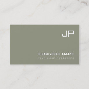 Carte De Visite Élégant Monogramme Design moderne Plain Profession