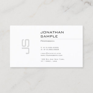 Carte De Visite Élégant Monogramme Design simple Moderne tendance