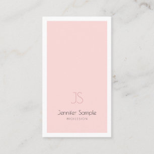 Carte De Visite Elégant Monogramme Design Sleek Plain Luxe tendanc