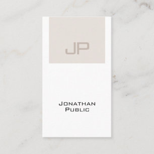 Carte De Visite Élégant Monogramme épuré de luxe tendance