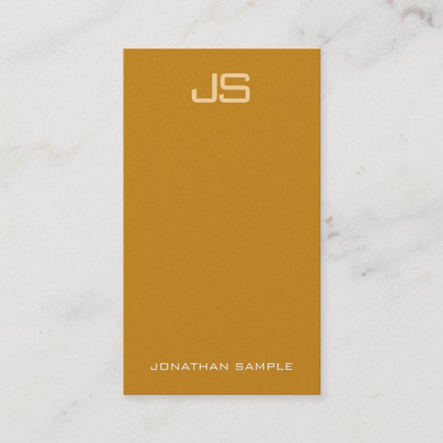 Carte De Visite Elégant Monogrammé Premium Pearl Finish Luxury (Devant)